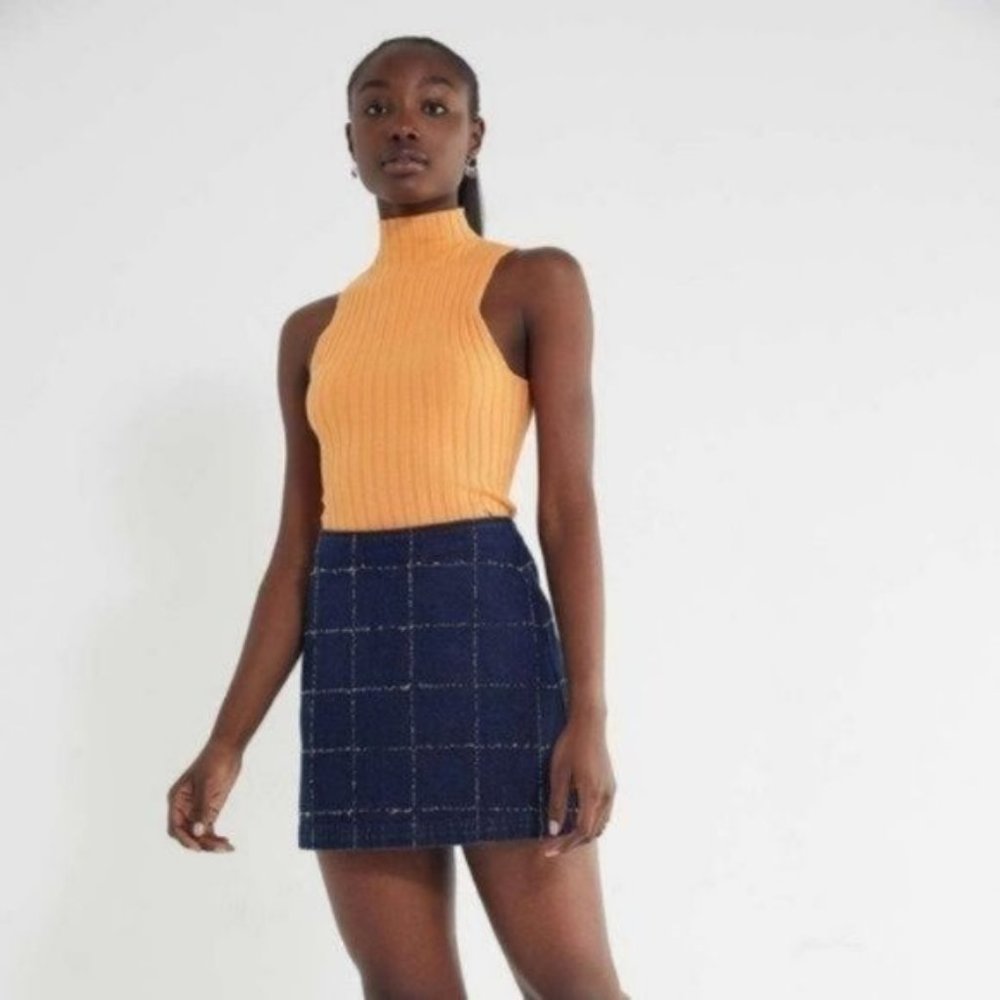 Urban Outfitters Monica Mock-Neck Tank Top Orange Size Large